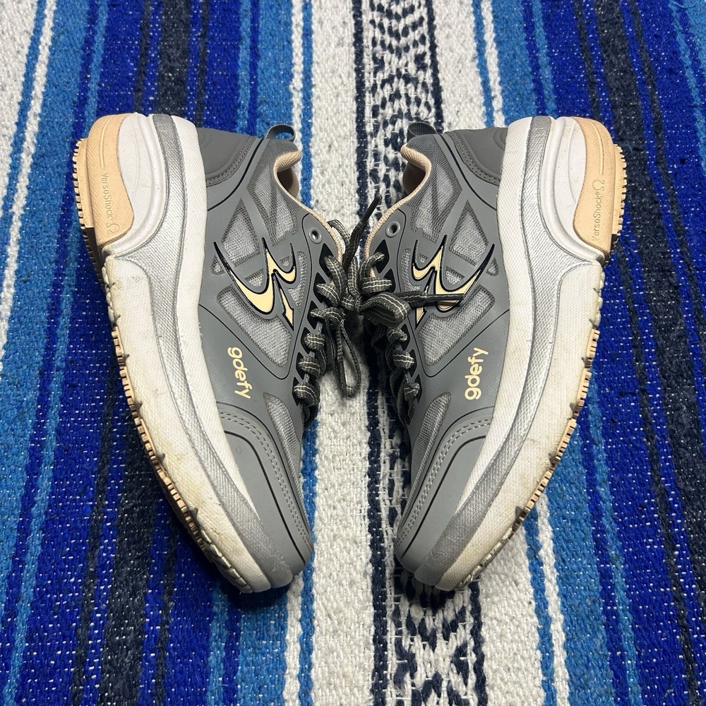 Gdefy Women's Ion Orthotic Comfort Sneakers Gray Peach Size 7